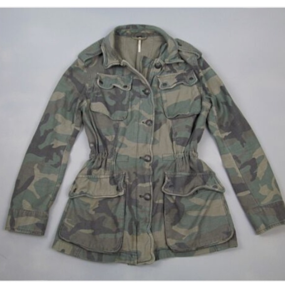 Free People Not Your Brother’s Surplus Camo Jacket XS - Picture 3 of 8